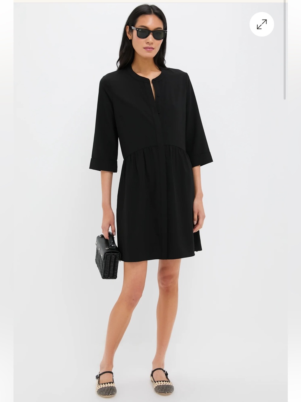 Tuckernuck Black Stretch Crepe Royal Shirt Dress – NWT – Size M